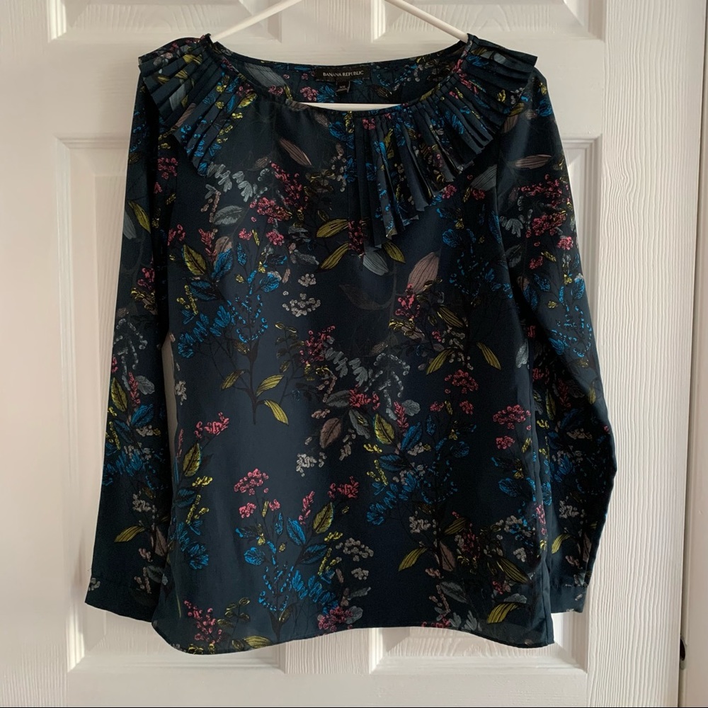 Banana Republic floral blouse